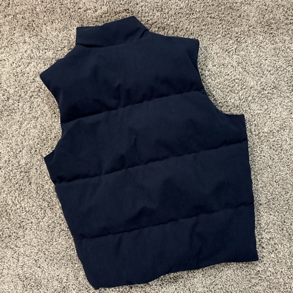 Men Old Navy Dark Blue Quilted corduroy Vest - Picture 8 of 8